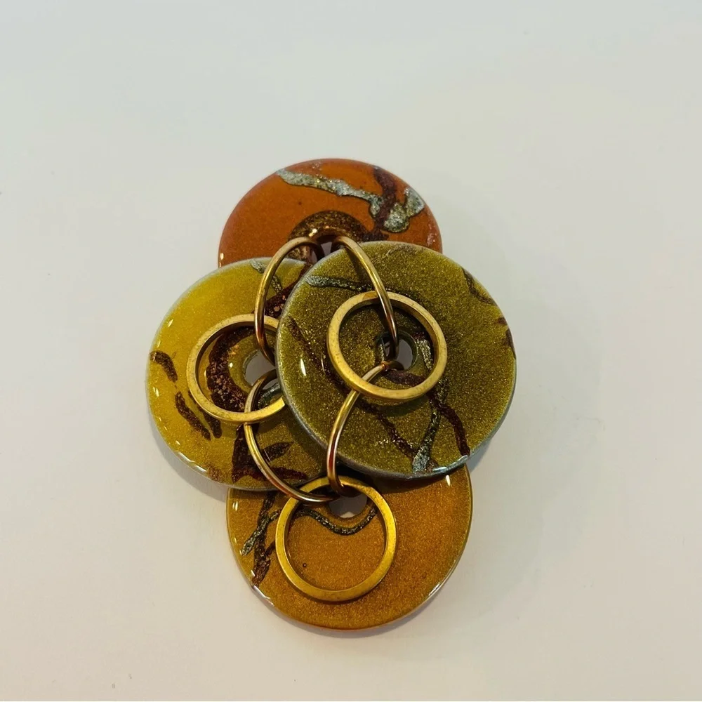 Vintage Jorgel Earth Tone Brooch